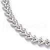 Non-Tarnish 304 Stainless Steel Cobs Chain Bracelets for Men Women STAS-B039-10P-2