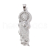 Brass Clear Cubic Zirconia Pendants KK-Z050-02P-1