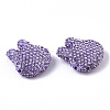 Handmade Polymer Clay Rhinestone Beads RB-T017-08C-2