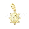 Brass Micro Pave Cubic Zirconia European Dangle Charms KK-D325-25G-03-1