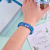 Sparkling Round Glass Braided Bead Bracelet BJEW-SW00082-16-6
