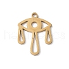 304 Stainless Steel Filigree Pendants STAS-K298-13G-1