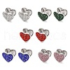 304 Stainless Steel Rhinestone Hoop Earrings for Women EJEW-Z076-04P-1