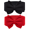 CRASPIRE 2Pcs 2 Colors Cloth Bowknot Sash Tie Elastic Chain Belt AJEW-CP0008-11-1