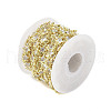 Rack Plating Brass Chains Micro Pave Cubic Zirconia AJEW-Q150-07G-03-3