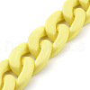 Handmade Opaque Acrylic Curb Chains AJEW-JB00564-10-1