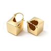 Brass Thick Rhombus Hoop Earrings for Women EJEW-E275-04G-2
