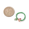 Glass Beads with Acrylic Charms Finger Rings RJEW-TA00205-3