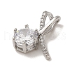 Micro Pave Clear Cubic Zirconia Pendants KK-S351-02P-02-2