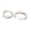 Brass Micro Pave Clear Cubic Zirconia Hoop Earrings for Women EJEW-S228-09P-2