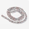 Electroplate Transparent Glass Beads Strands EGLA-A034-T4mm-M08-2