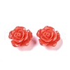 Synthetic Coral 3D Flower Rose Beads CORA-A005-14mm-22-1