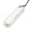 Glass Rectangle Hanging Suncatchers HJEW-P018-C01-2