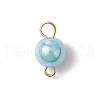 AB Color Plated Opaque Acrylic Round Connector Charms PALLOY-JF03543-01-3