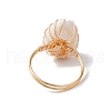 Copper Wired Wrapped Shell Finger Rings RJEW-TA00177-01-5