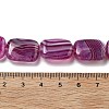 Natural Banded Agate Beads Strands G-K392-B08-13x18mm-5