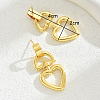 Chic Brass Heart Dangle Stud Earrings CF6186-3