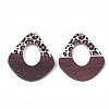 Printed Resin & Wood Pendants X-RESI-S358-65-1