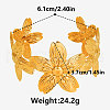 European and American Style Flower 304 Stainless Steel  Cuff Bangles for Women RD8842-2-4