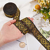 Gorgecraft Ethnic Style Polyester Silk Grosgrain Ribbon OCOR-GF0001-79B-3