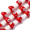 Handmade Evil Eye Lampwork Beads Strands LAMP-S069-01C-1
