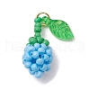 Glass Seed Beaded Rose Pendants PALLOY-MZ00627-02-1