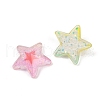Transparent Star Resin Cabochons RESI-R465-08-2