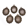 Alloy Pendant Cabochon Settings PALLOY-E460-22AB-1