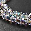 Transparent Electroplate Glass Beads Strands EGLA-K071-02C-3