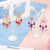 Resin & Synthetic Turquoise Dangle Earrings EJEW-TAC00014-6
