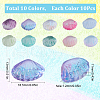 SUNNYCLUE 100Pcs 10 Colors Transparent Handmade Lampwork Beads LAMP-SC0001-30-2