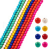 Kissitty 8 Strands 8 Colors Synthetic Turquoise Beads Strands TURQ-KS0001-02-2