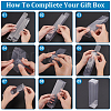 BENECREAT 16Pcs Rectangle Foldable Transparent PVC Boxes CON-BC0007-44B-4