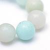 Round Natural Grade A Amazonite Bead Strands G-R345-6mm-16-4