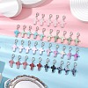 35Pcs 7 Colors Cross Acrylic Pendant Decorations HJEW-JM02779-1
