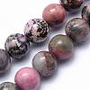 Natural Rhodonite Beads Strands G-G717-12mm-1