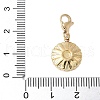 304 Stainless Steel Rhinestone Flower Pendant Decoration STAS-S165-35G-3