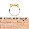 Brass Micro Pave Clear Cubic Zirconia Rings for Women RJEW-U047-11G-5