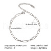 Stainless Steel Paperclip Chain Anklets for Women RC7238-2-2