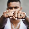 Unicraftale 12Pcs 6 Size Grooved Plain 304 Stainless Steel Finger Ring for Couple Lovers RJEW-UN0001-13-6