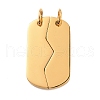 PVD Vacuum Plating Blank 304 Stainless Steel Split Pendants STAS-D188-01G-1