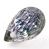 Embossed Glass Rhinestone Pendants GLAA-J101-05A-001VL-4
