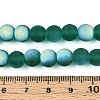 Frosted Transparent Glass Beads Strands GLAA-T032-T8mm-MBB21-4