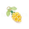 Glass Seed Beaded Flower Bud Pendants PALLOY-MZ00759-03-3