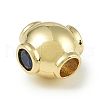 Rack Plating Brass Micro Pave Cubic Zirconia Beads KK-A220-24E-G-2