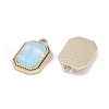 UV Plating Alloy with Mixed Color Glass Rhinestone Pendants FIND-M018-38G-2