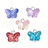 Transparent Baking Paint Glass Pendant PALLOY-JF02340-01-3S-1