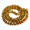 Baking Paint Transparent Glass Beads Strands X-DGLA-A035-T8mm-A05-3