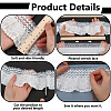 FINGERINSPIRE 10 Yards Cloth Wrinkle Elastic Lace Trim OCOR-FG0002-61-4