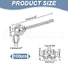 Unicraftale 304 Stainless Steel Stud Earring Findings STAS-UN0060-01C-2